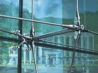 點支承玻璃幕牆不鏽鋼拉杆式 點支承玻璃幕牆(qiáng)不鏽鋼拉杆式